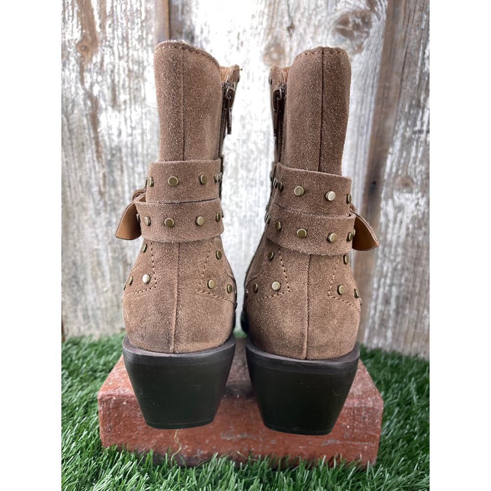 Crown Vintage Kilon Western Bootie Brown Suede Women's 8.5 Wide - Picture 4 of 6